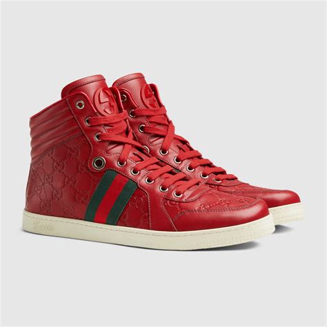 gucci guccissima leather high top sneakers|buy Gucci high top sneakers.